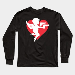 Valentine Cupid Big Heart Valentine's Day Gift Long Sleeve T-Shirt